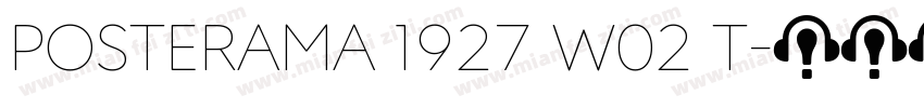 Posterama 1927 W02 T字体转换